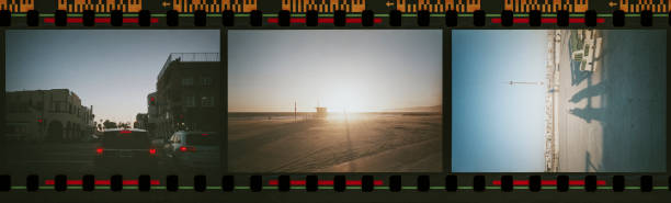 istock Beach and summer vibes in a film strip 2157202739