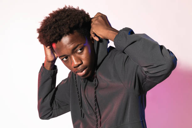 istock African American boy in black windbreaker jacket studio portrait 2157208029