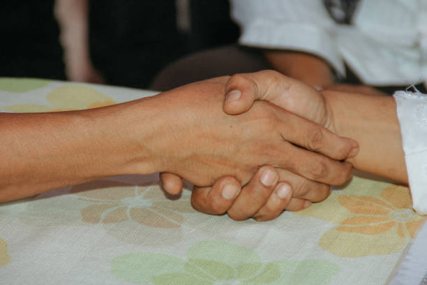 close up of shaking hands
