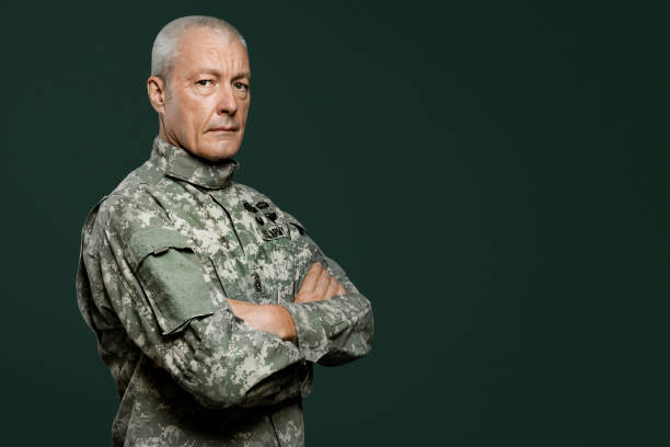 Male soldier in a uniform portrait