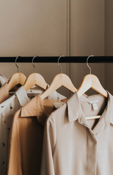 Clothing rack in a studio