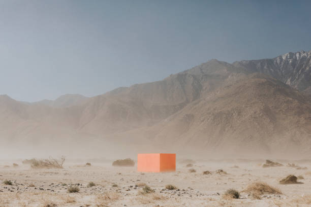 istock Orange cube in the Californian desert 2157212486