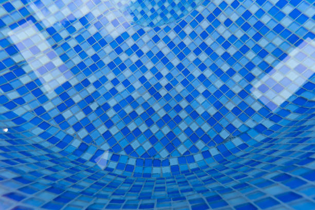 White and Blue Mosaic Tiles