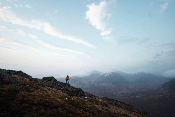 istock Camping at a misty Glen Coe in Scotland 2157216345