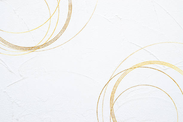 istock Golden brush strokes with moving white painted wall in the background (abstract) 2157229529