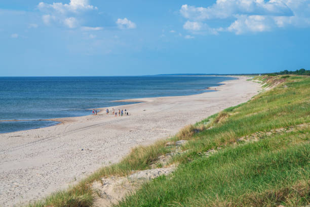 Beach in the summer before the start of the bathing season