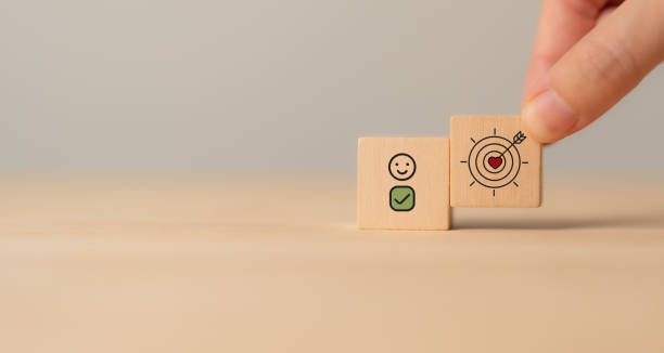 istock Engagement rating survey with customer or employee's satisfaction evaluation. Building trust, retention, loyalty. Best experience and positive satisfaction with excellent process, operation, services. 2157233500