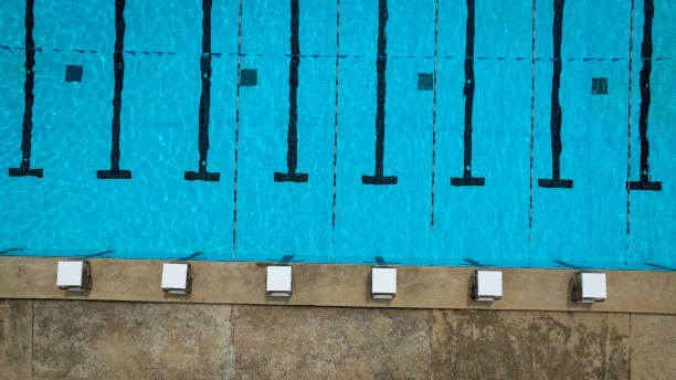 istock Aerail top view in swimming pool background 2157239041