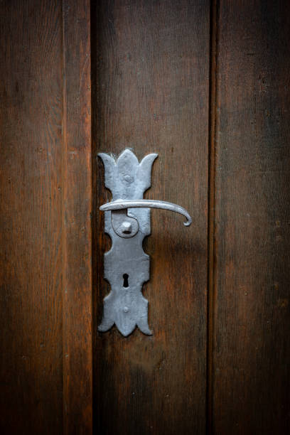 istock the old door and door handle 2157248761