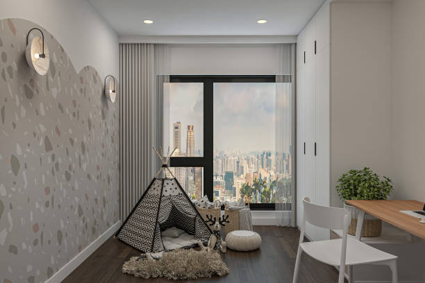 istock Delightful and Graceful Bedroom interior For child 2157248804