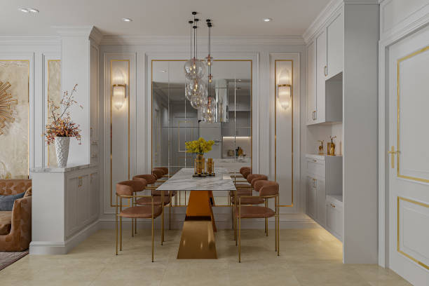 istock modern dining area. Mockup of an interior. 2157248918