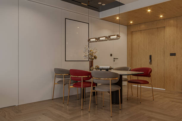 istock Rendering of Modern and Exquisite dining room Interior Design 2157249007
