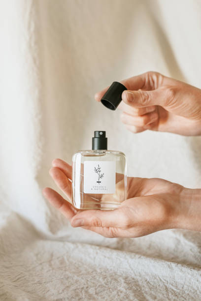 istock Floral perfume bottle minimal style 2157250399