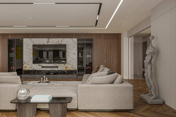 istock Living room modern Elegance Designing with gray sofa 2157251547
