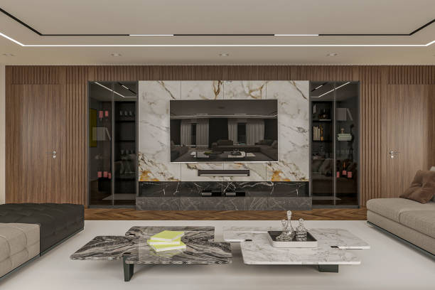 istock Smart living room dedication home theater integration furniture allocation system 2157251646