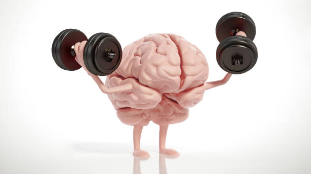 istock Brain Power: A Cartoon Illustration of a Brain Lifting Weights 2157253045