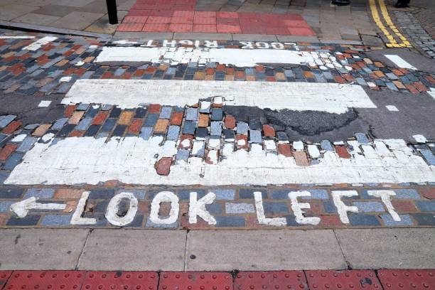 istock Look left pedestrian sign in London UK 2157253203