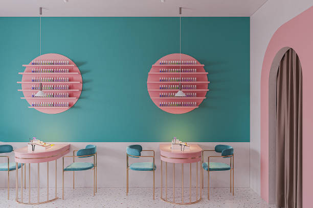 istock An image of a beauty salon with two manicure tables 2157253509