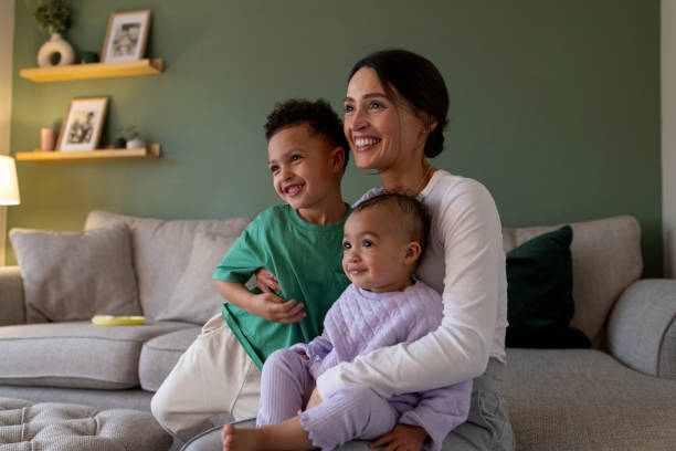 istock Mother and Children Happy at Home 2157253930