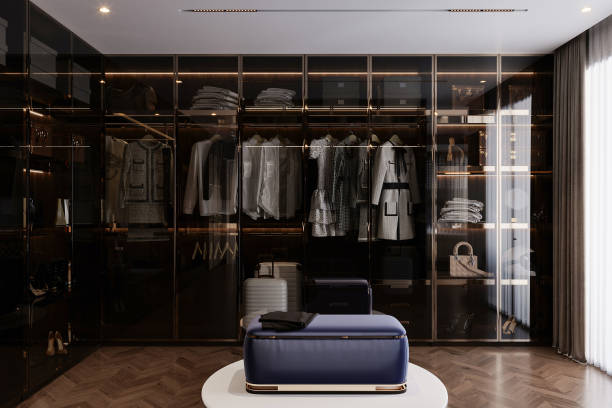 istock A bedroom with a walk-in closet that has boutique-style organization 2157254110