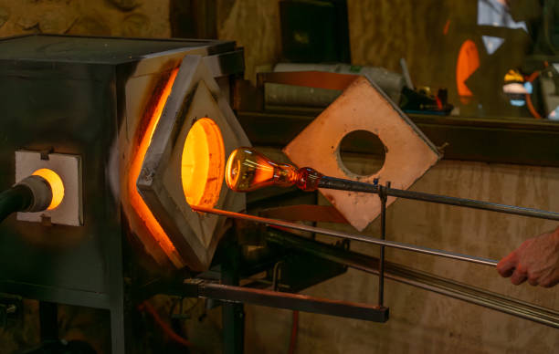 Oven of an artisanal glass blowing workshop