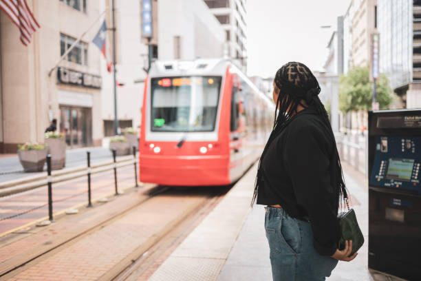 istock Young woman using public transportation to go to her next meeting 2157256166