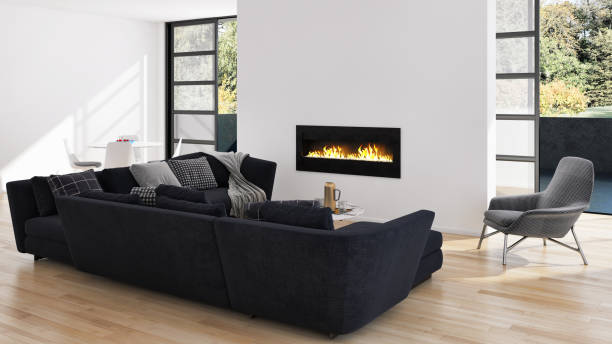 istock Large luxury modern bright interiors Living room mockup illustration 3D rendering image 2157258710