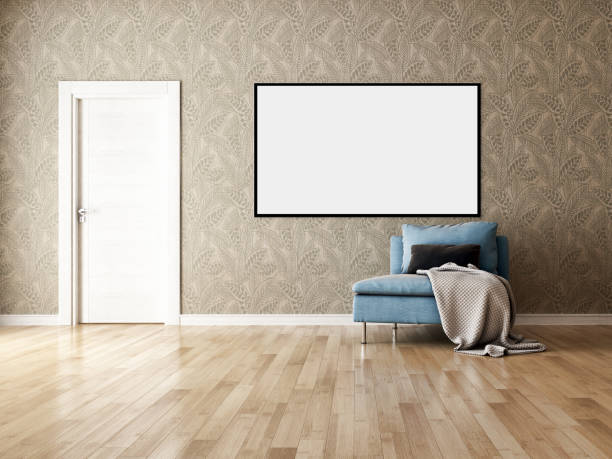 istock Large luxury modern bright interiors Living room mockup illustration 3D rendering image 2157259297