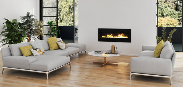 istock Large luxury modern bright interiors Living room mockup illustration 3D rendering image 2157259318