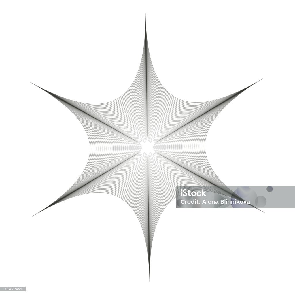 Web Thin Lines Isolated Spiderweb Abstract Symmetrical Shape Linear ...