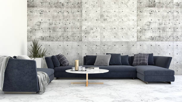istock Large luxury modern bright interiors Living room mockup illustration 3D rendering image 2157260059