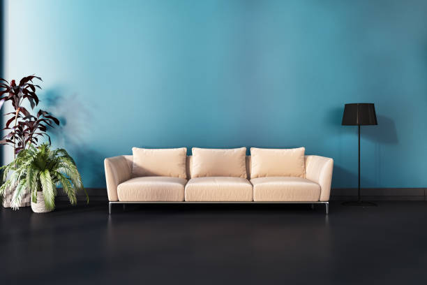 istock Large luxury modern bright interiors Living room mockup illustration 3D rendering image 2157263177