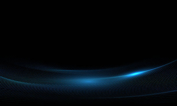 istock Abstract blue technology dots lines curve on black design modern futuristic cyber energy power creative background vector 2157264215