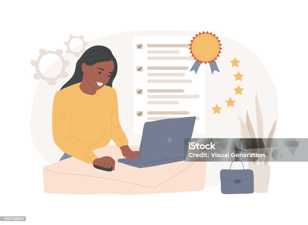 Quality Work Visual Quality Work Isolated Concept Vector Illustration Stock Illustration ...