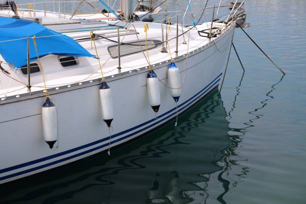 istock Sailboat safety fenders on starboard side 2157276841