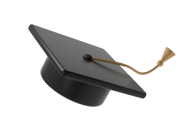 Stylized graduation hat. Isolated on white background