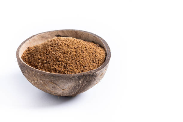istock Coconut palm sugar isolated on white background 2157279477