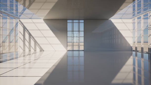 istock 3D modeling of a very large room in a bright context with large windows 2157286057