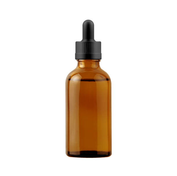 istock Glass bottle with dropper, Pipette mockups for dropper bottle on white background.3D illustration,3D rendering 2157296874