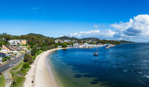 istock Nelson Bay Aerial View: Beach Meets Rainforest 2157298036