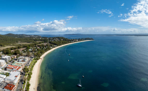 istock Shoal Bay Aerial View: Beach Meets Rainforest 2157298038