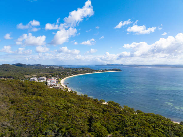 istock Shoal Bay Aerial View: Beach Meets Rainforest 2157298049