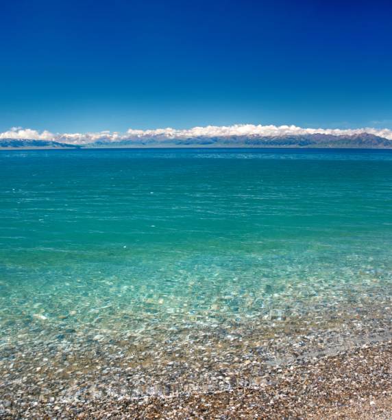 beautiful view of Sayram Lake in Bortala Mongol Autonomous Prefecture, Xinjiang Uighur autonomous region, china.