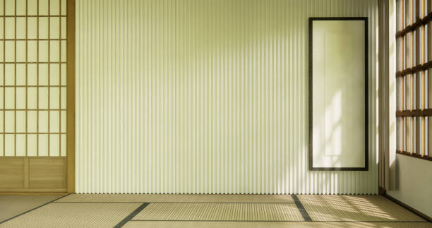 istock Interior, Empty room and tatami mat floor room modern style. 2157307956