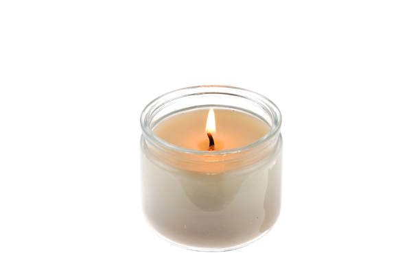 istock candle flame fire of decorative candle on white background 2157308310
