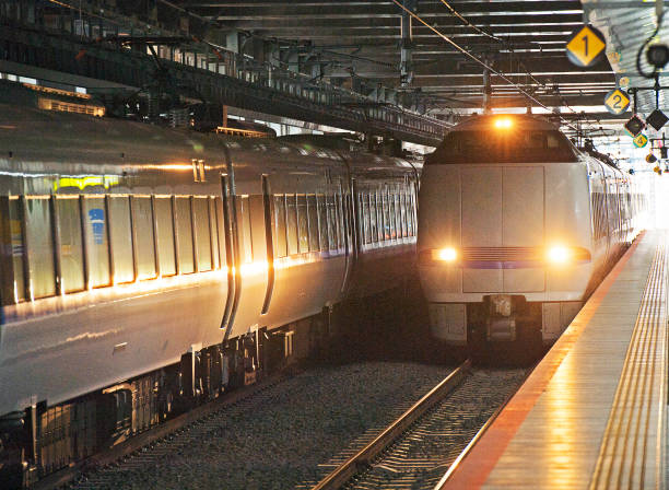 Thunderbird, a limited express train enters Osaka Station, Osaka, Japan. Thunderbird, is operated by West Japan Railway Company between Osaka and Tsuruga. Japan’s high-speed Shinkansen services on nine routes are the fastest way to get around the country. A variety of types of bullet train series are used, being continually upgradedHonshu, Japan’s main island with most of the country’s major cities and cultural sites. From the busy global hub of Tokyo for finance, industry, fashion and cuisine to Mount Fuji, the iconic, snow-capped volcano and the city of Kyoto, famed for Zen temples, gardens and traditional geisha entertainment