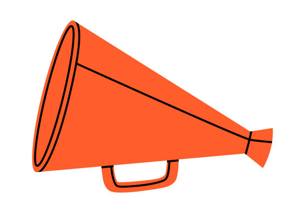bildbanksillustrationer, clip art samt tecknat material och ikoner med retro megaphone or loudspeaker illustration - megafon
