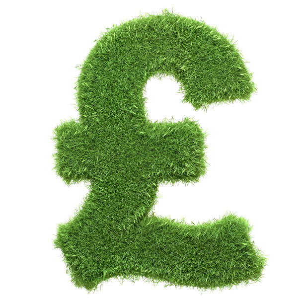 istock The British Pound currency sign crafted from lush green grass isolated on a white background, reflecting a concept of green economy and sustainable finance 2157318721