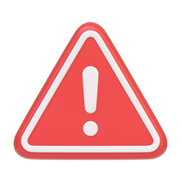 istock Red warning sign featuring a bold exclamation mark, commonly used for alerting to potential danger or caution isolated on white background 2157318790