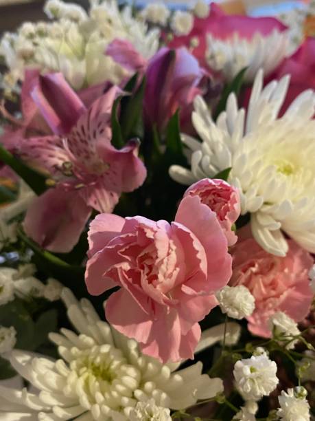 istock Big bouquet with pink and white flowers 2157321024